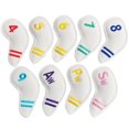 thumbnail image 1 of Miangastore 9Pcs Digital Golfs Rod Cover Golfs Supplies Golfs Putter Cover PU Club Head Cover, 1 of 9