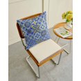 thumbnail image 4 of Waterproof Outdoor Throw Pillows with Inserts 16"x16" Set of 2,Vintage Boho Decorative Pillowcases for Couch Bedroom,Middle Century Bohemia Style Patchwork Blue Pillow Covers for Sofa Living Room, 4 of 8