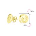 thumbnail image 4 of Bling Jewelry Womens  Hammered  Swirl Stud Earrings in Gold Plated Sterling Silver, 4 of 5