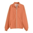 thumbnail image 7 of NMMUED Womens Zip Up Hoodies, Zip Up Jacket, Gym Hoodie, Athletic Jackets for Women Full Zip, Oversized Zip Up Hoodie for Women, Orange XXL, 7 of 7