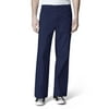 wonderwink men's size tall wonderflex loyal scrub pant, navy, 3x-large