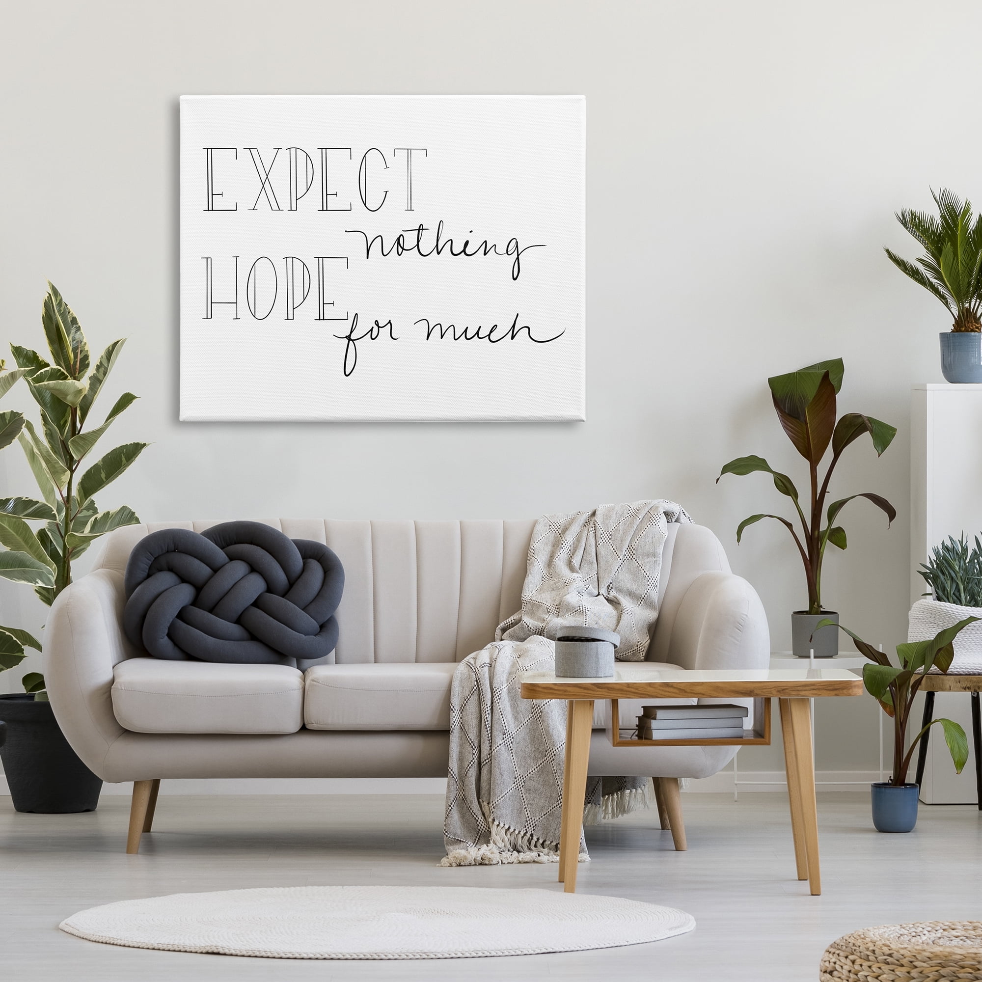 Stupell Industries Expect Nothing Hope for Much Encouraging Quote, 36 x 48, Designed by Sd Graphics Studio