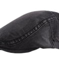 thumbnail image 6 of zobvuyeg Unisex Denim Newsboy Hats Flat Retro Style Cabbie Driving Berets Hat Cotton Dad Cap for Men Women, 6 of 8