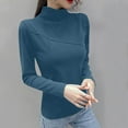 thumbnail image 7 of Women's Fleece Thermal Mock Neck Long Sleeve Warm Underwear Shirt/Top Soft Stretchy Fitted Base Layer Shirt, 7 of 7