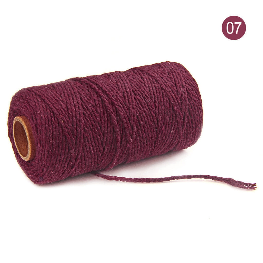 17color Hemp 100% Twine Rustic String Natural Cotton Rope Macrame Linen Cord Jut 