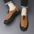 thumbnail image 5 of Mens Casual Loafers Non-slip Outdoor Lightweight Retro Walking Shoes Minimalist Business Office Moccasins Black 10.5 US, 5 of 7
