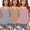 #3 Blue-Khaki-Light Pink, variant on Womens Tank Tops with Built in Shelf Bra Plus Size Basic Stretchy Padded Camisole Casual Layering Tanks Undershirt Beige XL