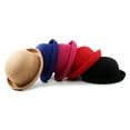 thumbnail image 5 of Warm Vintage Elegant Felt Hat Floppy Bowler Fedora Beret Beanie Cap NAVY BLUE, 5 of 8