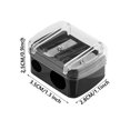 thumbnail image 3 of Double-Hole Manual Pencil Sharpener for Students and Office Use, Plastic Design with Two Sizes for Different Pencil Thicknesses, 3 of 3