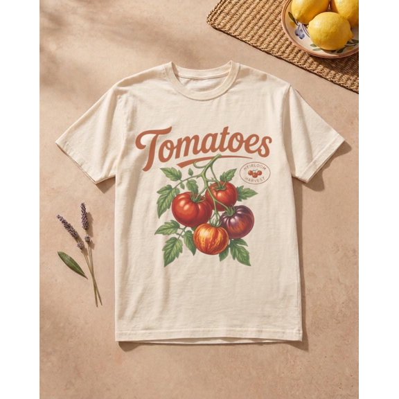 Tomato Shirt, Heirloom Tomato Tee Unisex, , Farmers Market Shirt, Cottagecore Shirt, Gardening Gift, Vintage Fruit Shirt