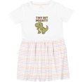 thumbnail image 3 of Inktastic Tiny but Mighty Dinosaur Cartoon Design Girls Toddler Dress, 3 of 5