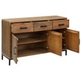 thumbnail image 2 of vidaXL Sideboard Brown 110x35x70 cm Solid Pinewood, 2 of 4