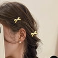 thumbnail image 3 of Gold Bow Hair Clip, 8Pcs Mini Cute Bow Hair Claw Clips Small Bangs Gold Broken Hairpin For Women Girls Mini Bowknot For Styling Accessories, 3 of 8