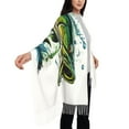 thumbnail image 4 of Cauagu Big bass fish Print Women Wrap Shawl tassels Scarves Retro Scarf 77.6"X28.3", 4 of 8