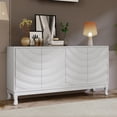 thumbnail image 2 of American design sideboard with wavy doors and adjustable shelves for study and living room, 2 of 6