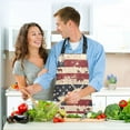 thumbnail image 6 of 5 Pcs Kitchen Set Heat Resistant Oven Mitts and Non-Slip Pot Holders with Adjustable Cooking Apron American Flag and Animals, 6 of 6