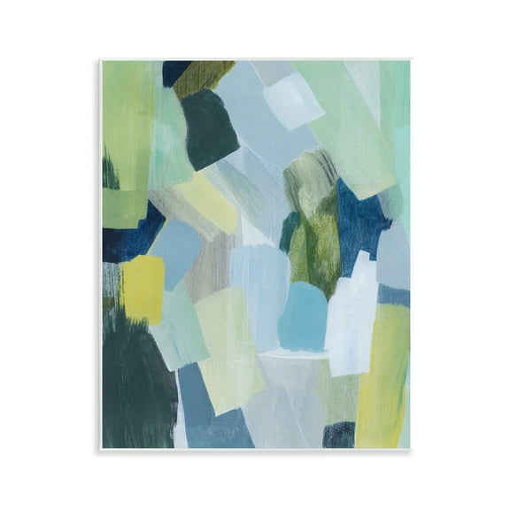 Stupell Industries Layered Green Brush Strokes Abstract Painting Unframed Art Print Wall Art, 11 x 14