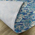 thumbnail image 5 of Ambesonne Paisley Place Mats Set of 4, Inspired Persian, Standard Size, Teal Navy and Tan, 5 of 6