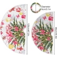 thumbnail image 3 of FMSHPON Green Christmas TreeRed Bow Xmas Christmas Tree Skirt Stand Mat for Holiday Party Decoration Indoor Outdoor 36 inches, 3 of 6