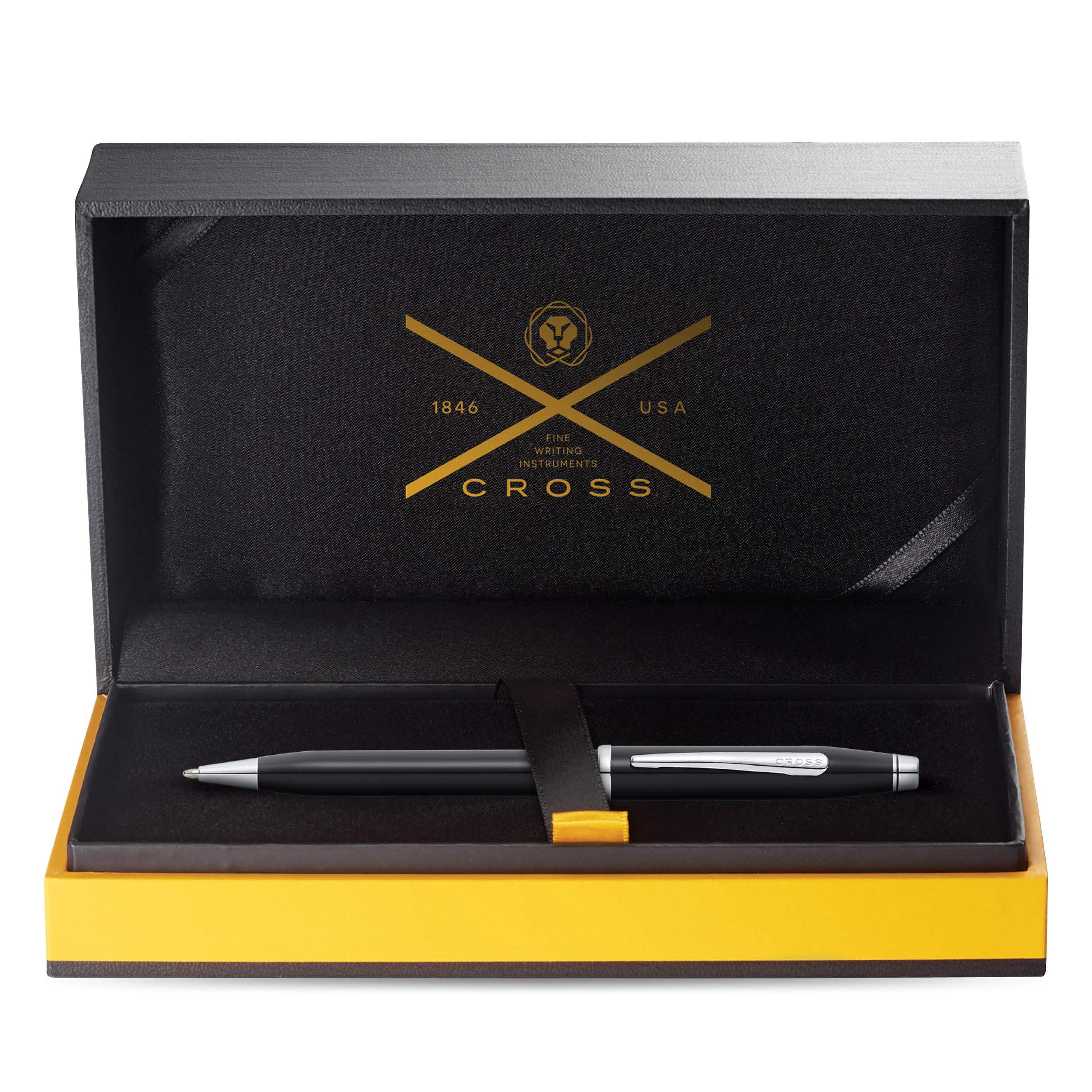 Cross Century® II Black Lacquer with Chrome Plated Appointments Ballpoint Pen