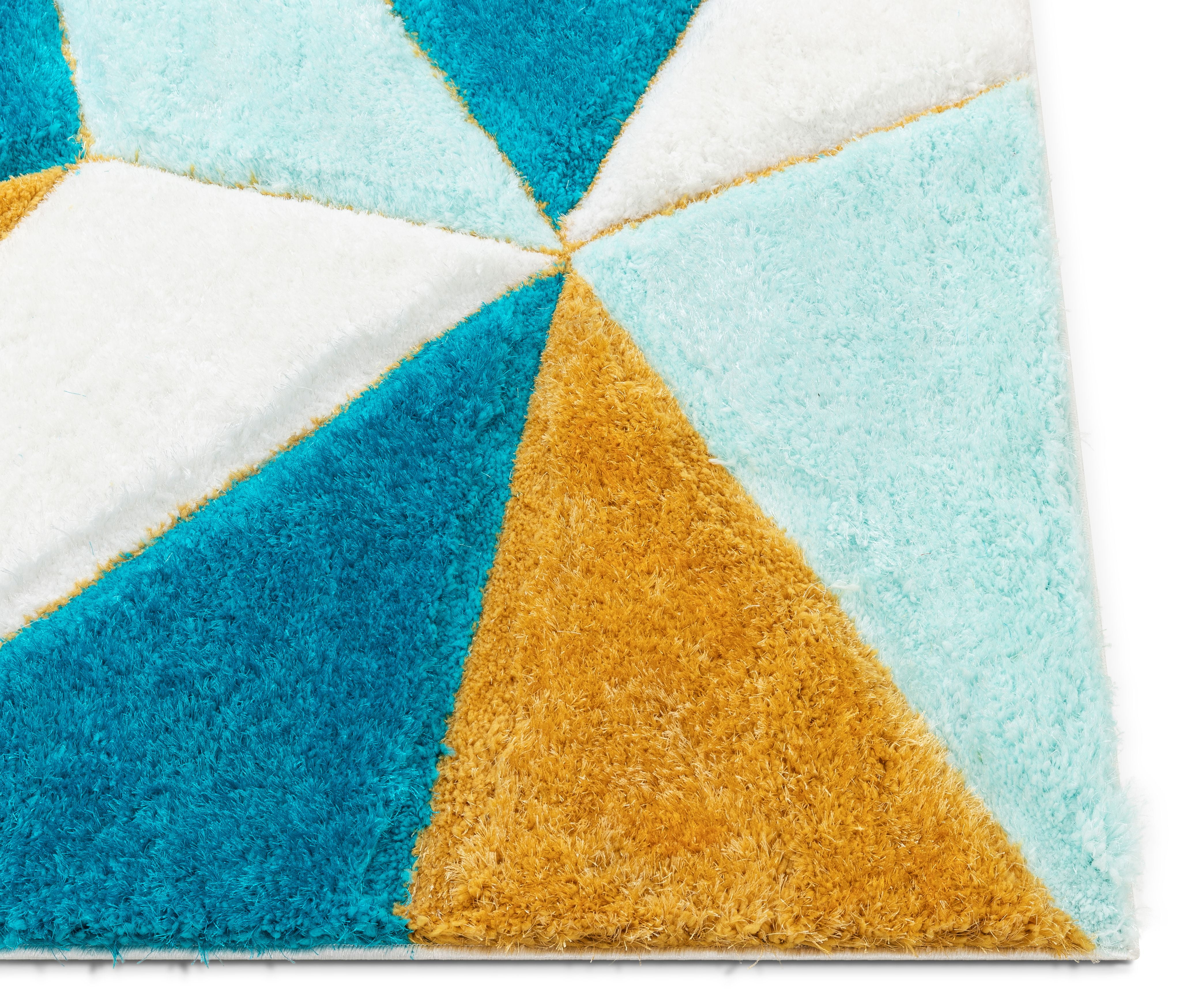 Well Woven San Francisco Venice Blue Modern Geometric Abstract 3'11" x 5'3" Area Rug