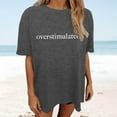 thumbnail image 2 of Shwomsmer Womens Summer Tops Women's Oversized Top Vintage Loose Short Sleeve T Shirt Long Sleeve T Shirt, 2 of 4