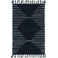 thumbnail image 3 of Unique Loom Chindi Cotton Collection Area Rug - Briah (2' x 3' 1" Rectangle Navy Blue/Ivory), 3 of 7