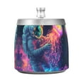 thumbnail image 7 of Yayeee Ashtray with Lid for Cigarette Smokeless Stainless Steel Home Ash Holder, Space Astronaut, 7 of 7