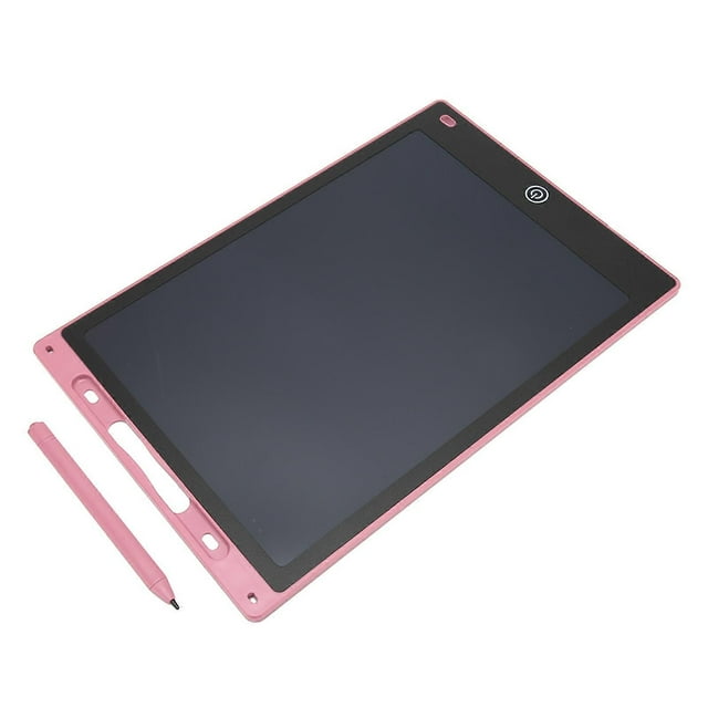Tablette d'écriture LCD effaçable pour enfants, écran couleur 12 pouces, sensible à la pression, planche à dessin avec porte-stylo, rose