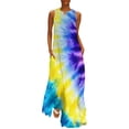 thumbnail image 1 of Robe Teinture sur Nœuds Imprimé Léopard Robe Maxi de Soirée Design Col en V Robes Longues Décontractées Vêtements de Rue Oversize, 1 of 5