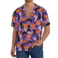 thumbnail image 1 of Fotbe Halloween Black Cats Camisa Estampada de Manga Corta para Hombre, Casual de Verano, Estilo Playero, Sin Arrugas-Medium, 1 of 5
