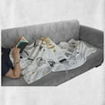 thumbnail image 6 of Cupcake Soft Flannel Fleece Throw Blanket, Happy Birthday to You Message with Circle Celebration Cake Design, Cozy Plush for Indoor and Outdoor Use, 50" x 70", Earth Yellow White, by Ambesonne, 6 of 6