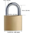 thumbnail image 2 of SURJDE Solid Brass Padlock Keyed Alike with 40mm Wide Body, ¼ Shackle Diameter Pack of 3, 2 of 7
