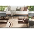 thumbnail image 7 of Echo Shapes & Circles Ivory / Beige Brown Modern Geometric Comfy Casual Hand Carved Area Rug 5 x 7 ( 5' 3" x 7' 3" ) Easy Clean Stain Fade Resistant Abstract Contemporary Thick Soft Plush Living Room, 7 of 7