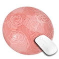 thumbnail image 2 of ZNDUO 2 Pack Round Mouse Pad Pink Rose Line Texture 7.9" Small Non-Slip Rubber Gaming Mousepad Desk Mat for Home Office, 2 of 7