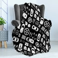 thumbnail image 4 of Auto Mechanic Soft Flannel Fleece Throw Blanket, Continuous Pattern with Car Part Automobile Service Themed, Cozy Plush for Indoor and Outdoor Use, 50" x 70", Charcoal Grey and White, by Ambesonne, 4 of 5