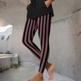 thumbnail image 5 of Ayfxijin Womens Sweatpants Striped Print Leggings Sports Fitness Pants Fitting Tight Peach Hip Yoga Stretch Pants, 5 of 9