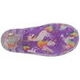 thumbnail image 2 of Western Chief Kids Rainbow Unicorn Lighted Rain Boot with Handles Waterproof PVC with Glitter and Puzzlepairs Insole, 6, 2 of 4