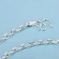 thumbnail image 4 of K-KED 990 Pure Silver Necklace Handmade Silver Cuboid Cable Link Chain 2.5mm/3mm/5mm-28inch-3.5mm, 4 of 6