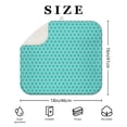thumbnail image 4 of Turquoise Geometric Quatrefoil Pattern Dish Drying Mat for Kitchen 1 Pack, Ultra Absorbent Microfiber Dishes Drainer Mats,16"x18", 4 of 6