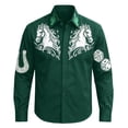 thumbnail image 3 of FYDUU Cute Boys Cowboy Shirt Boy's Western Cowboy Shirt Embroidered Long Sleeve Regular Fit Casual Button Down Shirts Fashion Tops 6-7 Years, 3 of 4