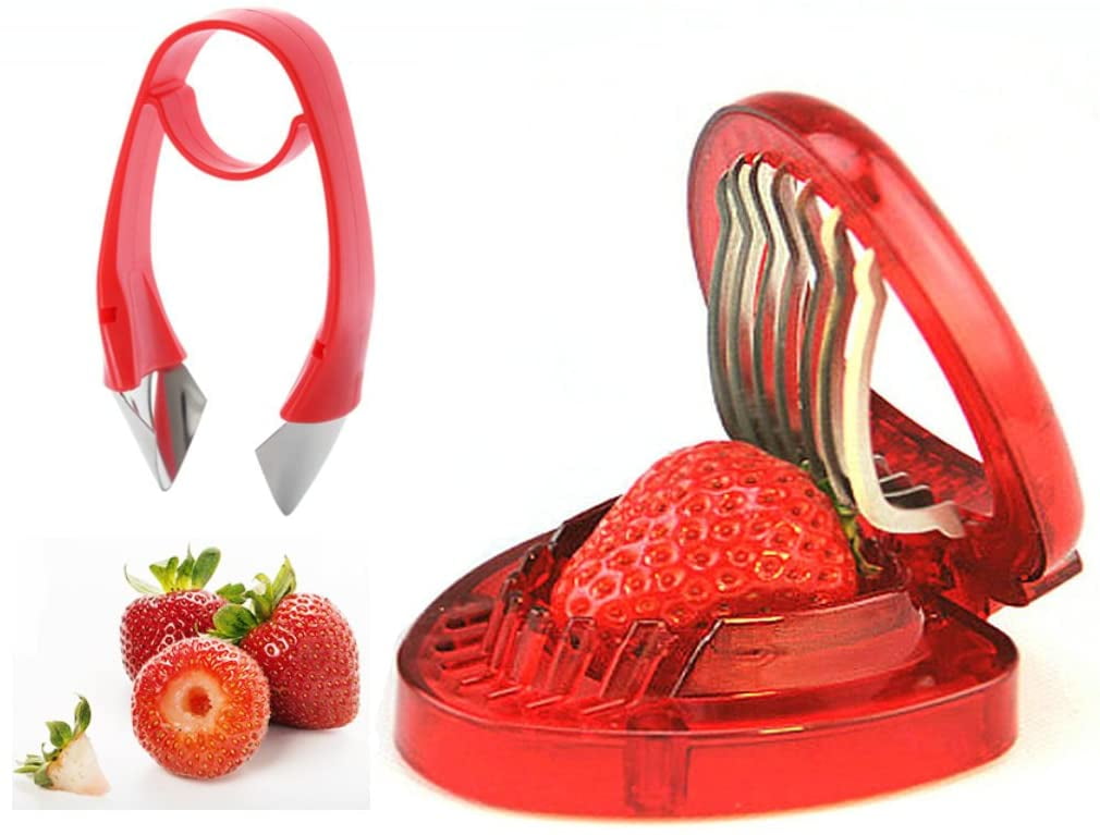 Details about   Strawberry Berry Stem Leaves Huller Remover Fruit RED Core Kitchen F9Q8 K9J3 