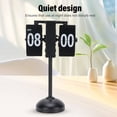 thumbnail image 3 of Flip Clock, Stainless Steel Digital Flip Desk Clock Standing Clock, Quiet Mechanical 12H Single Sided Large Numbers Automatic Retro Flip Down Clock for Living Room Office, 3 of 7