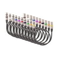 thumbnail image 1 of 10pcs 1.5M/5ft XLR Cable Stage Light Cable 3-Pin XLR Male to Female Plug Black PVC Jack Mic Cable 3-Pin Balanced Shielded XLR Cables for Moving Head Light Spotlight Par Light Microphone Mix, 1 of 7