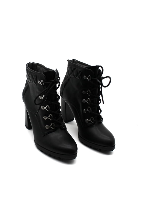 Women's Trailer Lace up Lug Sole Combat Booties Women's Shoes