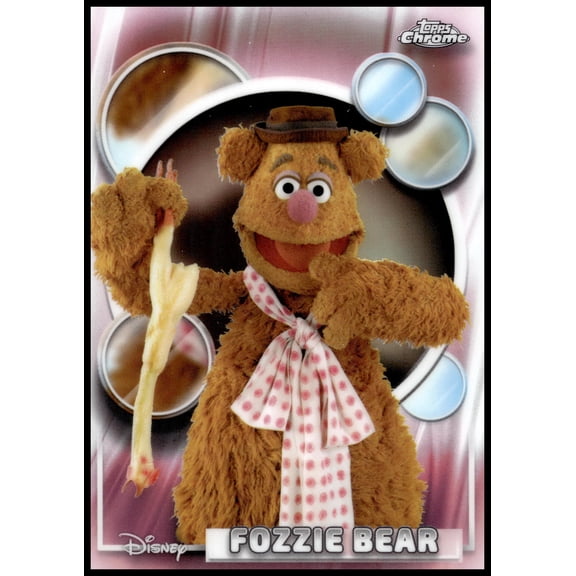 2026 Topps Chrome Disney 100 Fozzie Bear Refractor #56 The Muppets