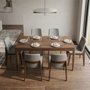 Ashcroft Levi Fabric Upholstered Dining Chair in Light Gray (Set of 2)