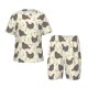thumbnail image 1 of Balery Funny Chicken Conjunto de Pijama Infantil de Manga Corta con Estampado – Ropa de Dormir de Algodón Suave-XX-Large, 1 of 6