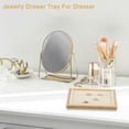 thumbnail image 6 of Unique Bargains Bamboo Wood Ring Tray Stackable Storage Jewelry Tray Showcase Display Organizer for Rings Beige, 6 of 7