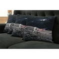 thumbnail image 5 of Ambesonne Space Throw Pillow Cover 4 Pack, Milky Way American Flag, 24", Brown Blue, 5 of 5